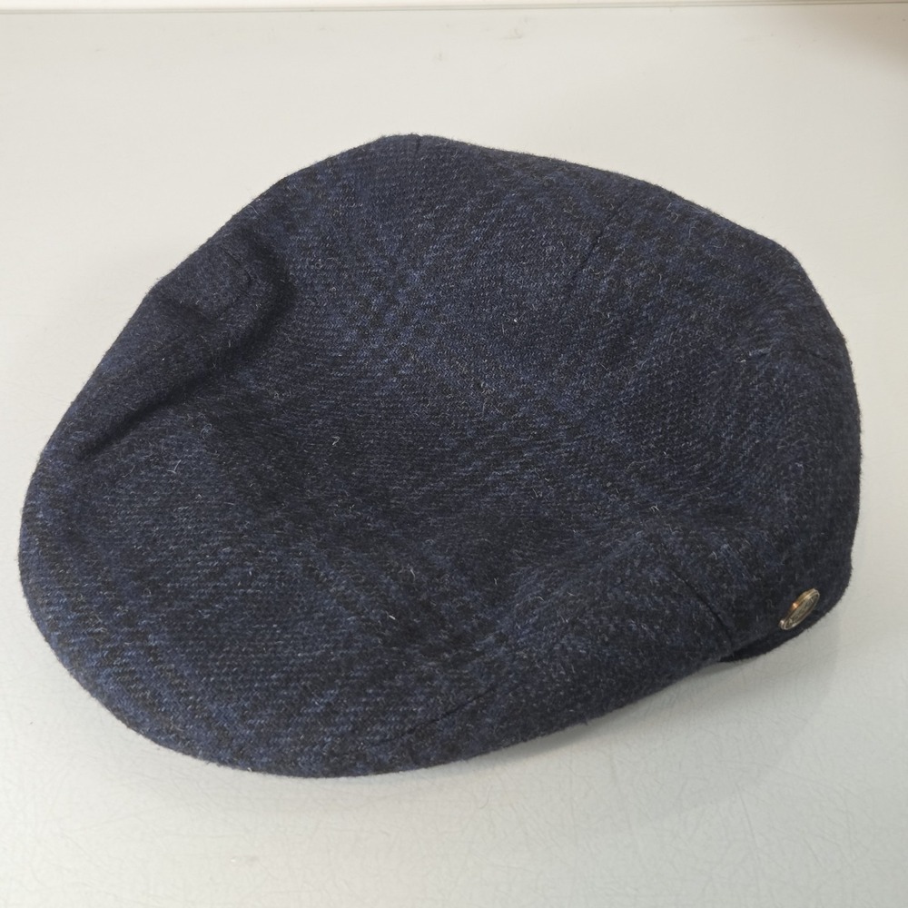 Epoch Hats Company Newsboy Hat Wool Blend Blue Plaid Lining Cap Mens Size XL